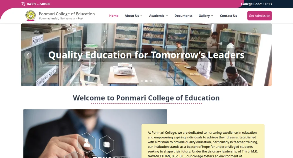 Ponmari College of Education